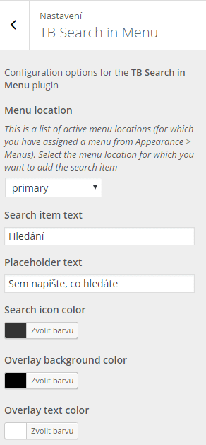 TB Search In Menu